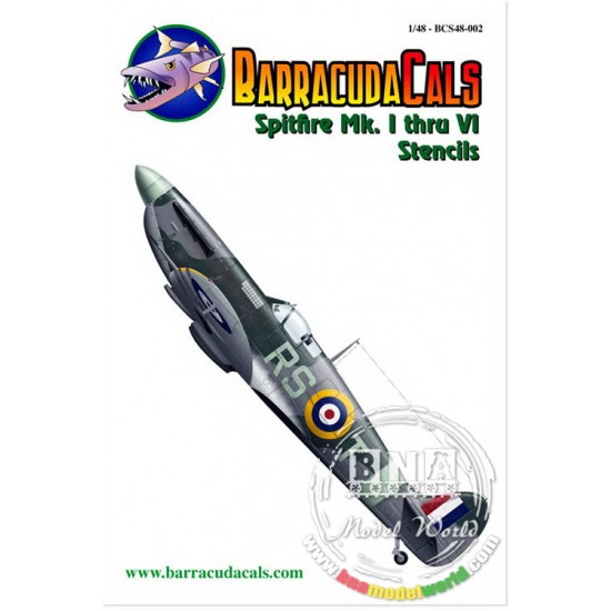 1/48 Spitfire Mk. I-VI Stencils