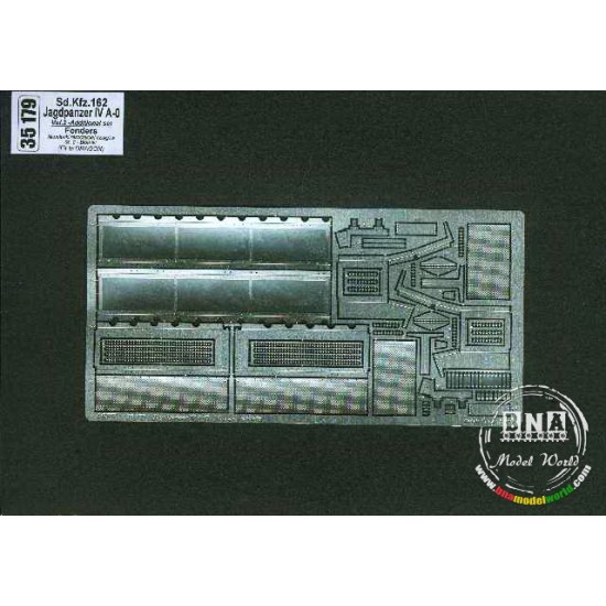 Photo-etched Fenders for 1/35 SdKfz.162 Jagdpanzer IV A-0 for Dragon kit