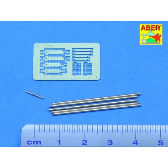 1/35 Barrel Cleaning Rods with Brackets for Tiger I Tunisia for Tamiya kit