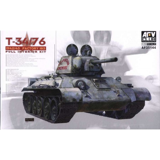 1/35 WWII Russian T-34/76 Mod 1942/43 Factory 183 with Full Interior