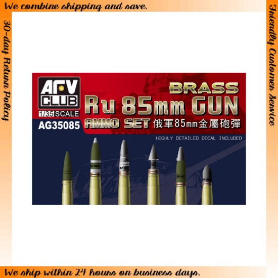 1/35 Ru 85mm Gun Ammo Set (Brass)