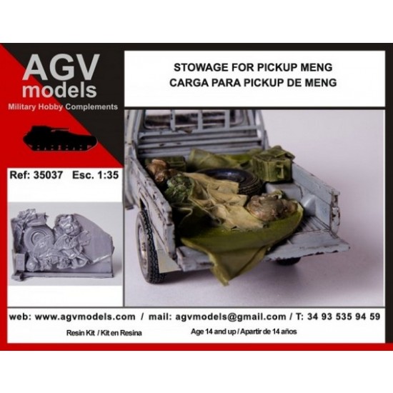 1/35 Pickup Truck Stowage for Meng Model kit