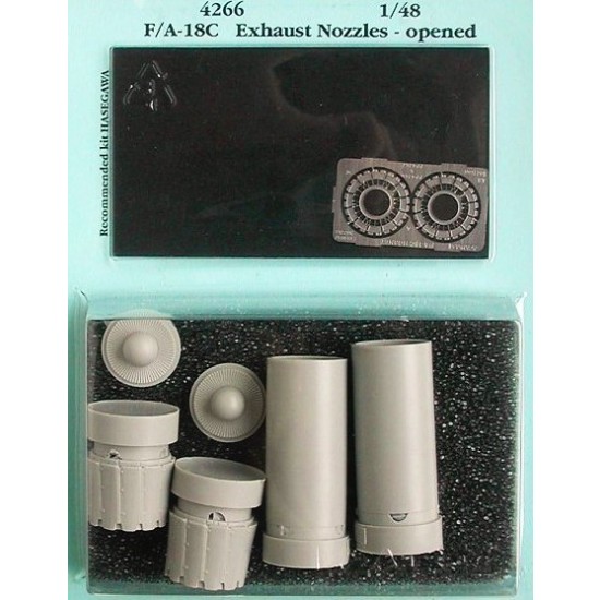 1/48 F/A-18C Hornet Exhaust Nozzles - Opened Position for Hasegawa kit