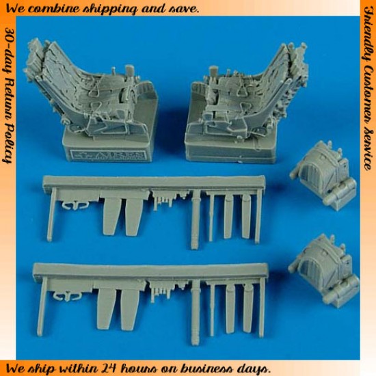 1/48 Sukhoi Su-27UB Ejection Seats with safety belts for Academy / Eduard kits 