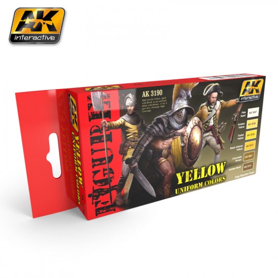 Figure Series Acrylic Paint Set - Yellow Uniform Colours (6 x 17ml)