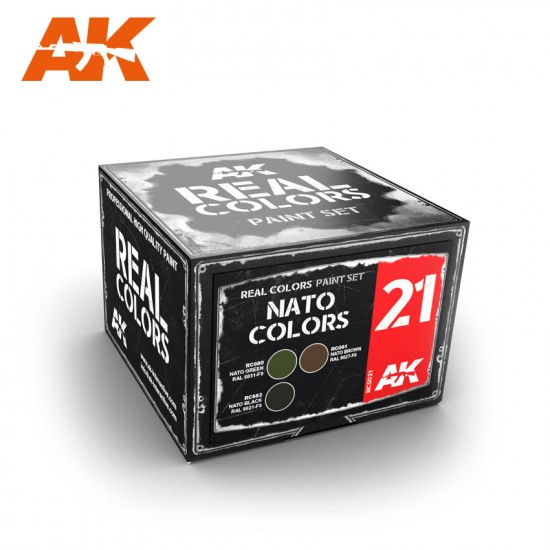 Acrylic Lacquer Paints Set - NATO Colours (3 x 10ml)