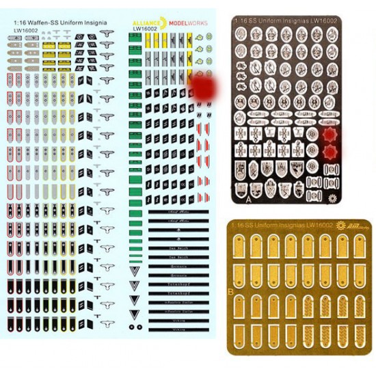 1/16 German WWII Waffen-SS Uniform Insignia and Devices set (Decals&PE)