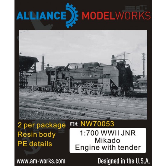 1/700 WWII JNR Mikado Engine with Tender (2pcs)