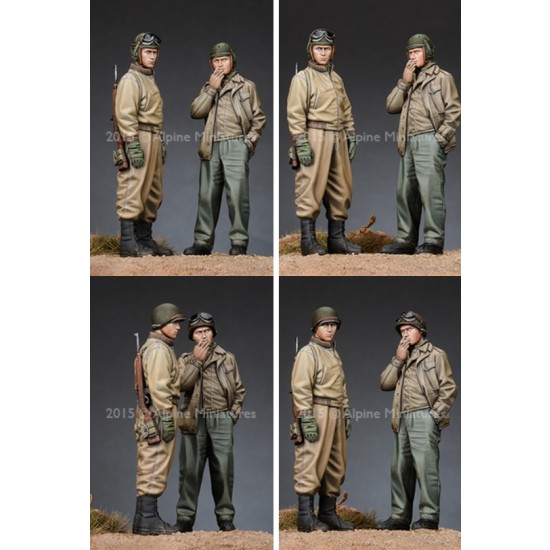 1/35 US Tank Crew Set (2 Figures, Each w/2 Different Heads)