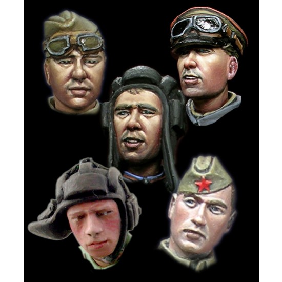 1/35 WWII Russian Head Set #1 (5 heads)