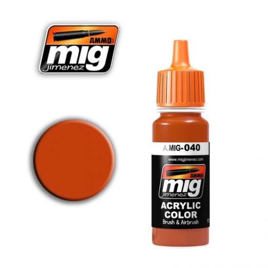 Acrylic Paint - Matt Orange for Medium Fresh Rust (17ml)
