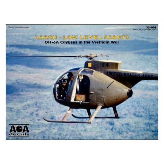1/35 Decals for US Army OH-6A Cayuses in The Vietnam War: Loach - Low Level Scouts