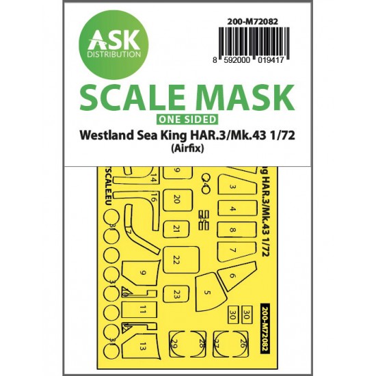 1/72 Westland Sea King HAR.3 /Mk.43 one-sided express fit Mask for Airfix kits