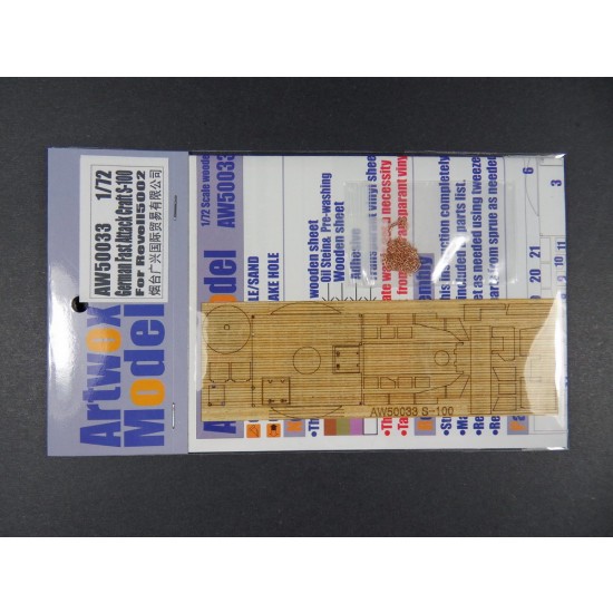1/72 German Fast Attack Craft S-100 Wooden Deck for Revell kit #5002
