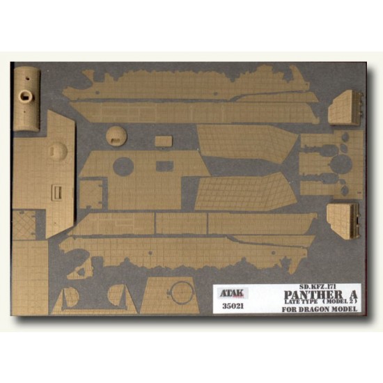 1/35 Zimmerit for SdKfz.171 Panther A [Late](for DRAGON kit) Model2