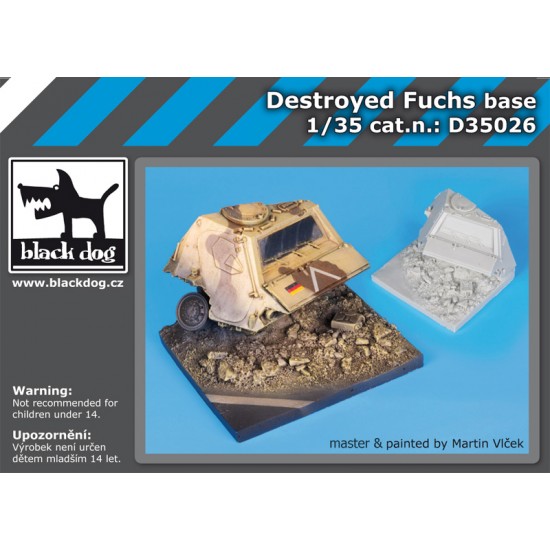 1/35 Destroyed TPz (Transportpanzer) Fuchs Armored Personnel Carrier Diorama Base