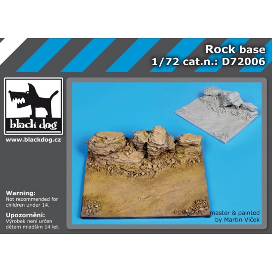 1/72 Rock Diorama Base (Dimensions: 100 x 75mm)