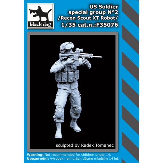 1/35 US Soldier Special Group Recon Scout XT Reconnaissance Robot No.2 (1 Figure)