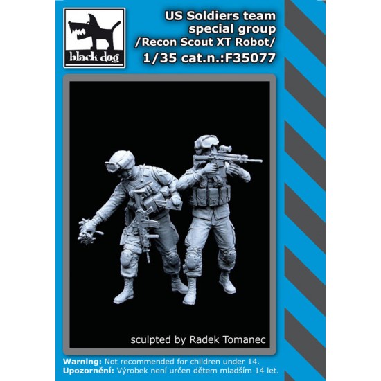 1/35 US Soldiers Special Group Recon Scout XT Reconnaissance Robot set.1 (2 Figures)