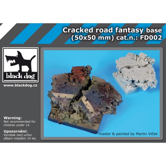 Cracked Road Fantasy Diorama Base (50mm x 50mm)