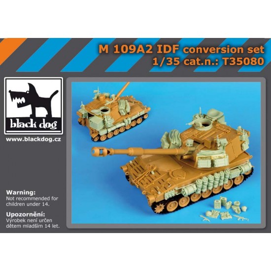 1/35 M109A2 IDF Paladin Conversion & Baggage Loadup set for Kinetic kit