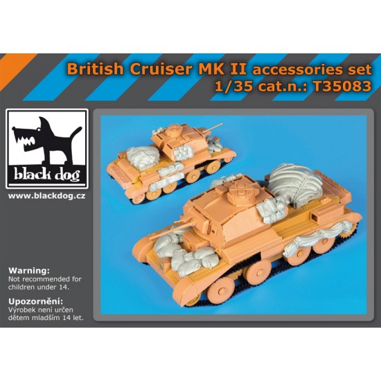 1/35 British Cruiser Mk.II Tank Stowage Accessories set for Bronco kit