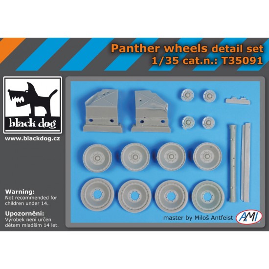 1/35 Panther Wheels Detail-up set