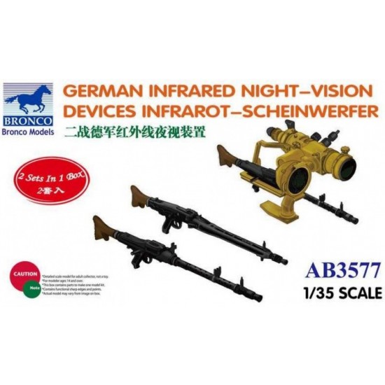 1/35 WWII German Infrared Night-Vision Devices Infrarot-Scheinwerfer