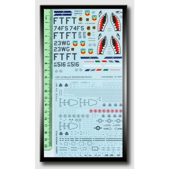 Decals for 1/48 Lockheed F-16C Fighting Falcon Block 40 Big Mouths