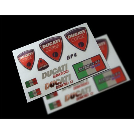 Metal Transfer - Ducati Logos (A) (Sheet Size: 14cmx9.5cm)