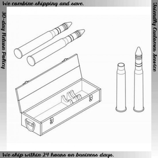 1/35 Ammunition with Box Part III - 75mm KwK 42L70 for Panther 