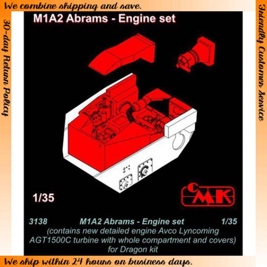 1/35 US M1A2 Abrams Engine Set for Dragon kit
