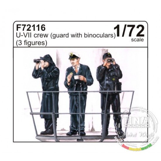 1/72 German U-VII Crew (Guard with Binoculars) (3 Figures)