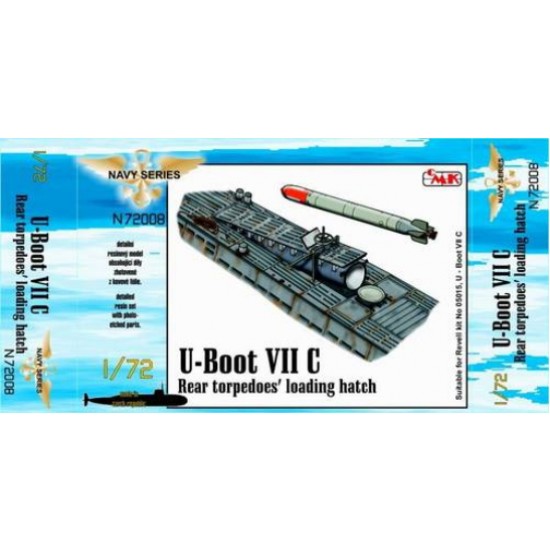 1/72 German U-Boot VII Rear Torpedoes' Loading Hatch for Revell #05015