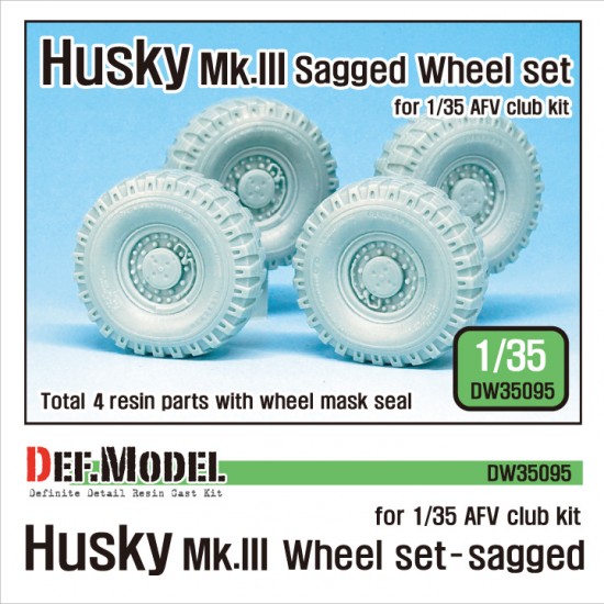 1/35 US Husky Mk.III Sagged Wheels Set for AFV Club kit