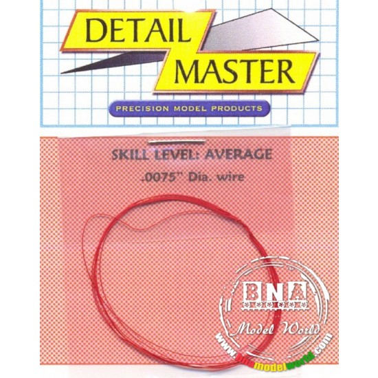 Detail Wire - Red (Diameter: 0.0075"/0.19mm, 2 feet)