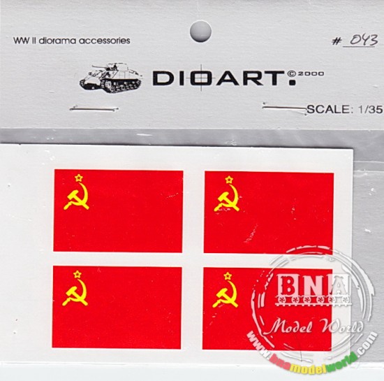 1/35 All Periods - 8 Flags (Soviet Union) printed double sided on paper