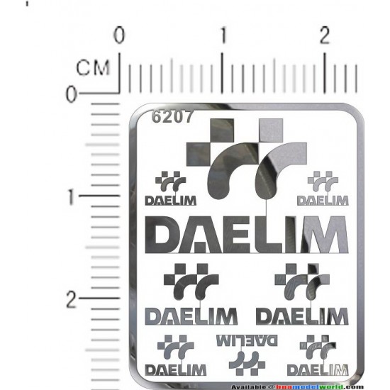 Daelim Metal Logo Stickers for 1/12, 1/18, 1/20, 1/24, 1/43 Scales