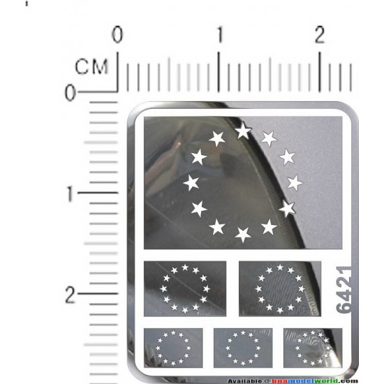 European Union Metal Logo Stickers for 1/12, 1/18, 1/20, 1/24, 1/43 Scales