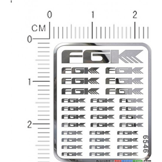 FGK Metal Logo Stickers for 1/12, 1/18, 1/20, 1/24, 1/43 Scales