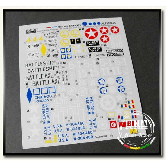 Decals for 1/35 Lees & Grants (North Africa & Europe)