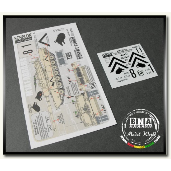 Decals for 1/35 M1A1s in ODS (Tanks of 3-67 Armour "Tiger Brigade")
