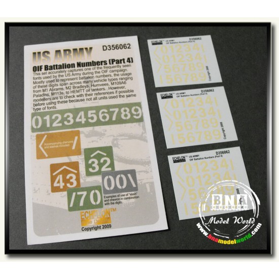 Decals for 1/35 US Army OIF Battalion Numbers (Part 4)