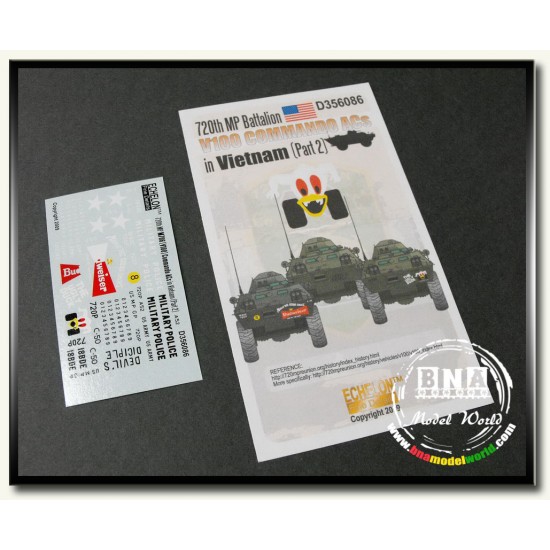 Decals for 1/35 720th Military Police Battalion V100s in Vietnam (Part 2)