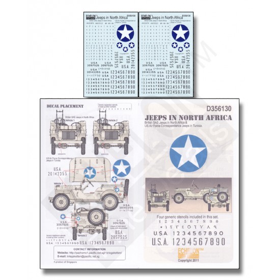 1/35 Jeeps in North Africa Decals