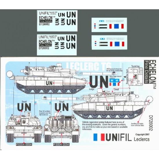 1/72 UNIFIL Leclercs Decals