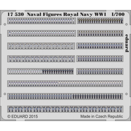 1/700 Royal Navy Naval Figures (1 Photo-Etched Sheet) 