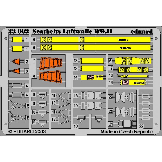 1/24 WWII Luftwaffe Seatbelts