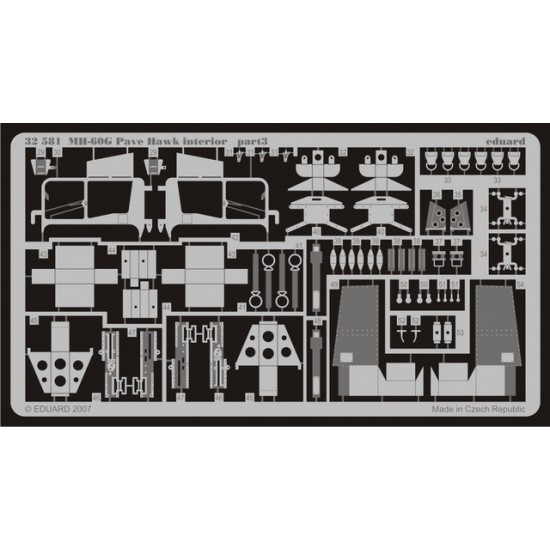 Photoetch for 1/35 MH-60G Pave Hawk Interior for Academy/Mrc kit