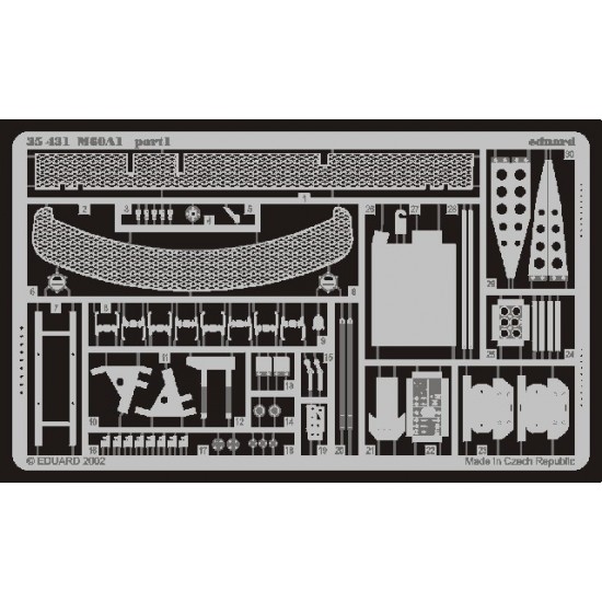 Photoetch for 1/35 US M60A1 Tank for Tamiya kit